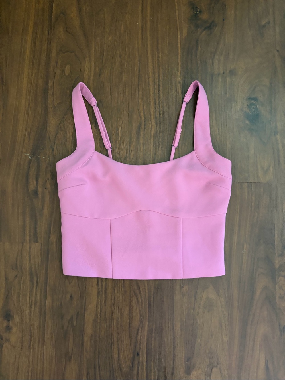 Abercrombie & Fitch Pink Cropped Square-Neck Tank